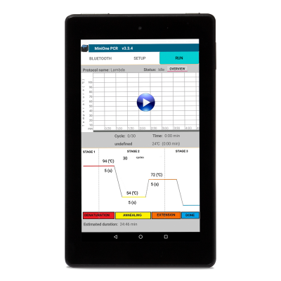 Android Mobile Controller with MiniOne® PCR Programming App (M4050)