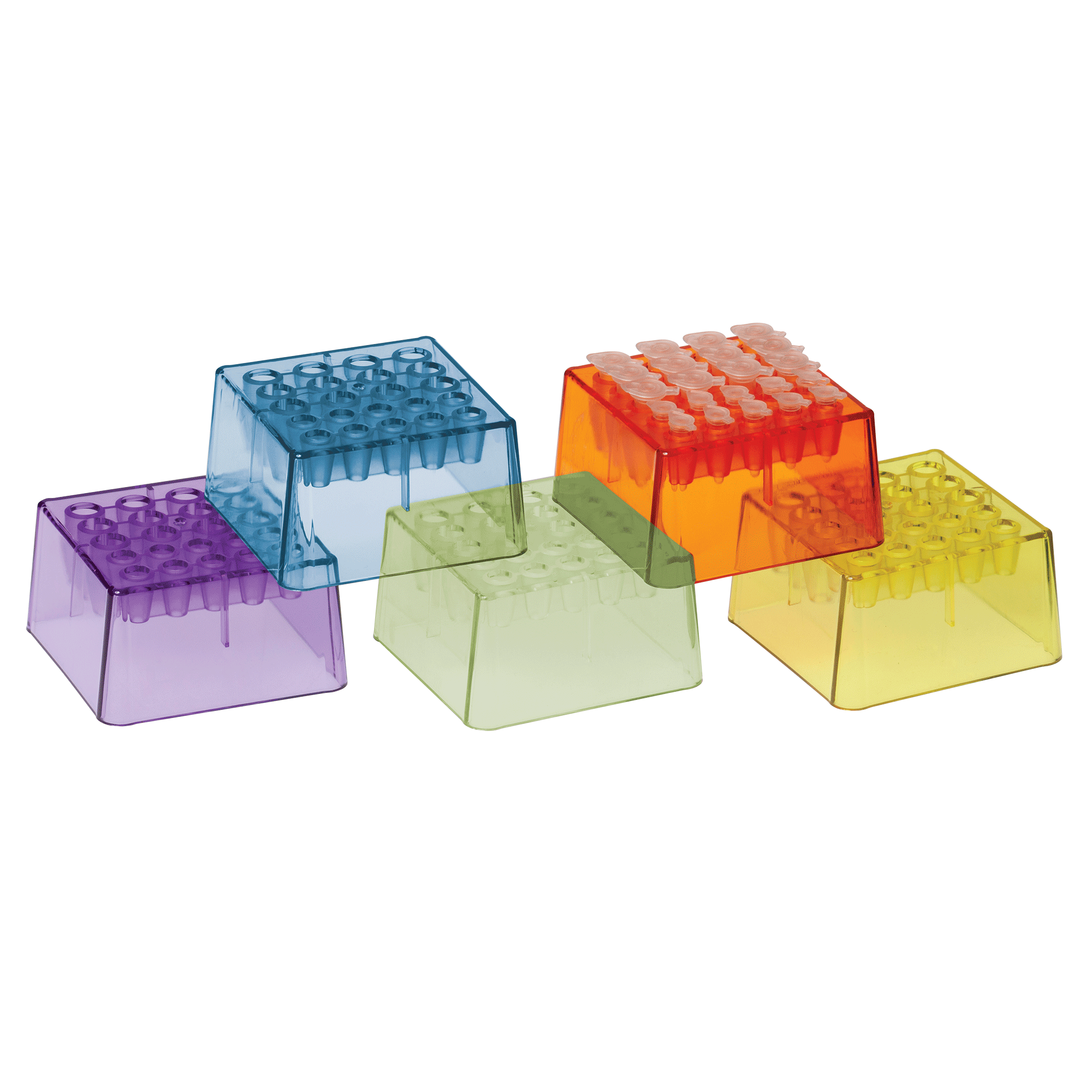 MiniOne® T-Rack™ PCR Rack, 0.2 and 0.65 mL - Set of 5 Racks (M3180)